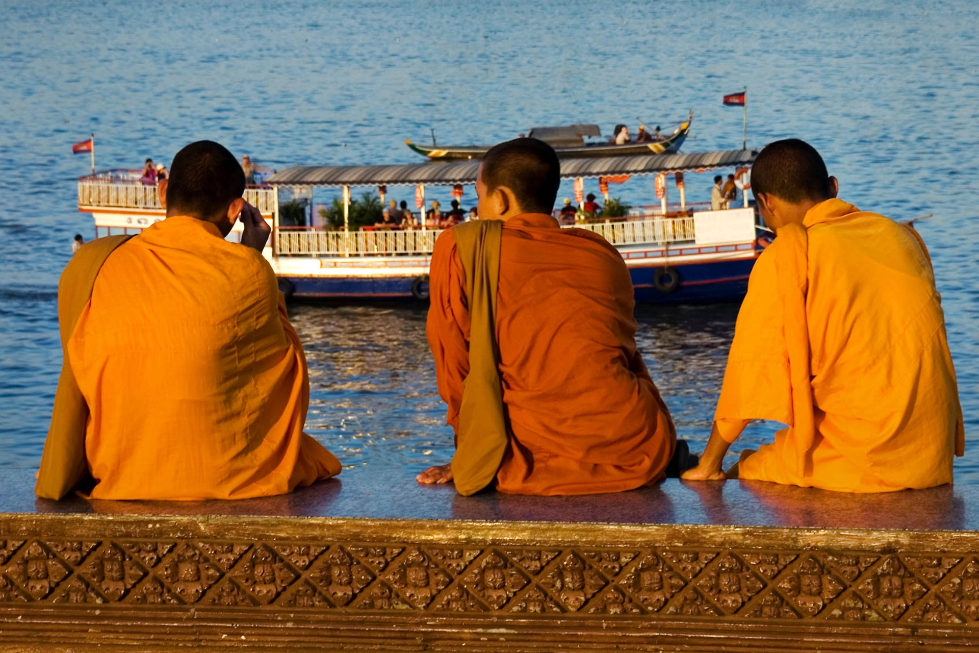 Munke i Phnom Penh, Cambodja