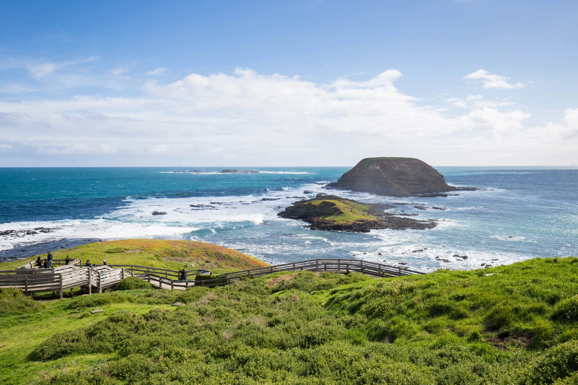 Phillip Island med øen Nobbies Rock i baggrunden