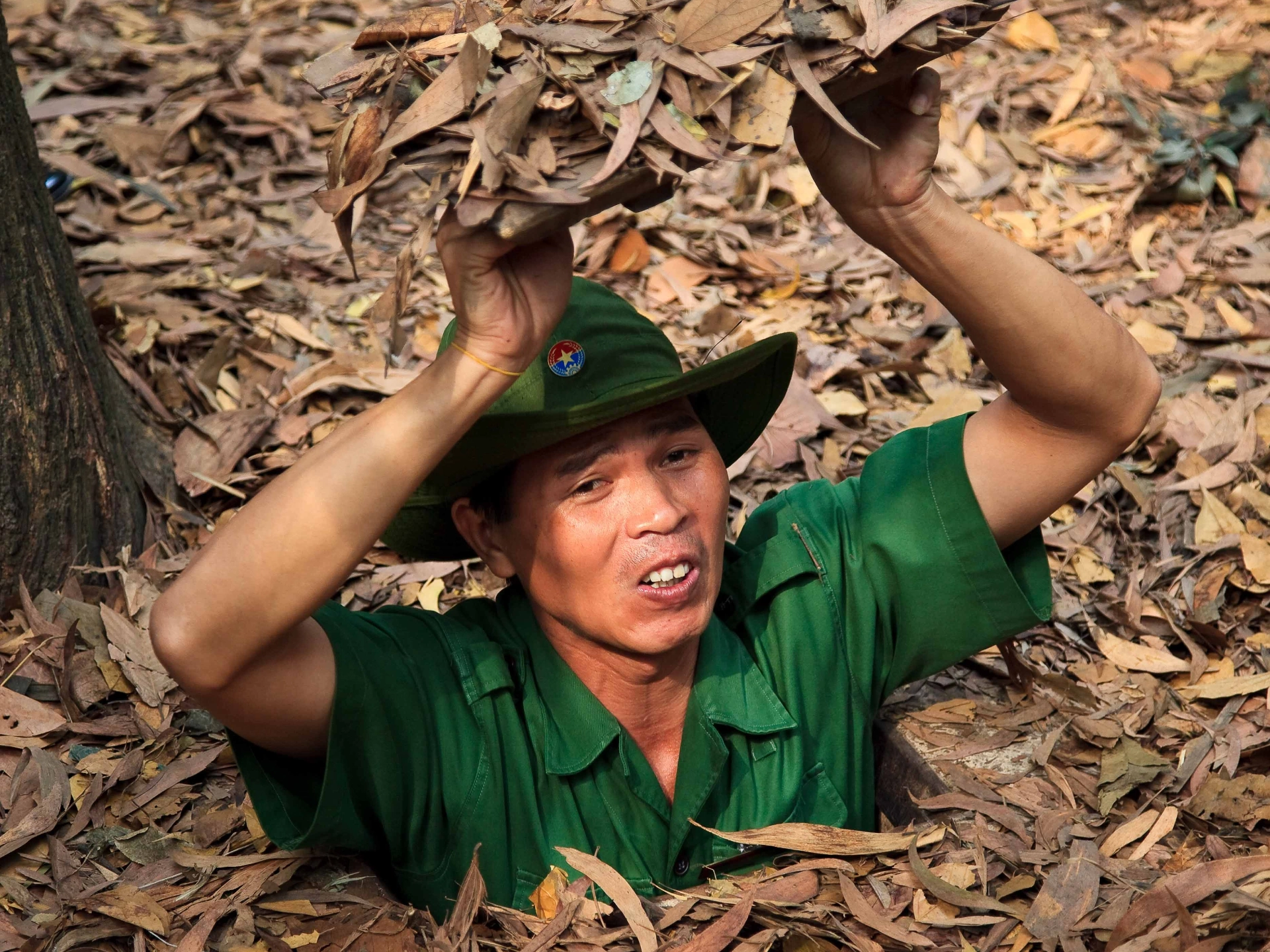 De berømte Cu Chi-tunneller blev bygget af Vietcong 1940-1960