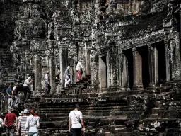 Imponerende indgang til Angkor Wat Imponerende indgang til Angkor Wat