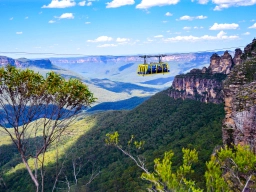 Scenic Skyway tovbane med udsigt over Kaloomba Falls og Jamison Valley